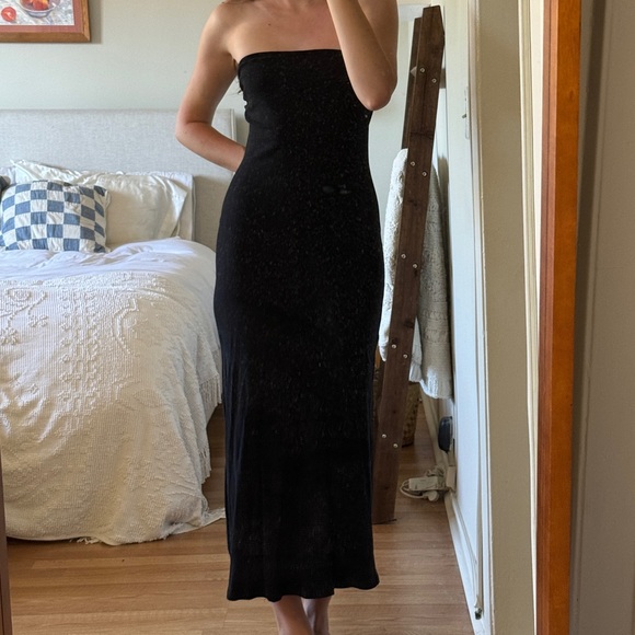 Vitamin A Black Strapless Knit Dress - Picture 2 of 3